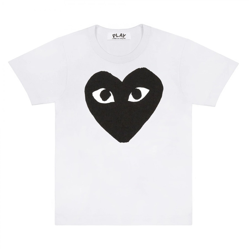 Comme des Garçons Play White Shirt with Big Black Heart 100% Authentic